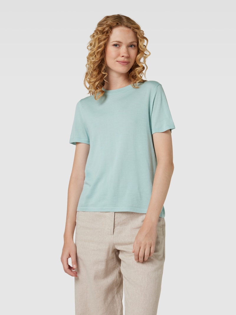 T-Shirt aus Schurwolle Modell 'COLLECTIONS A' in petrol