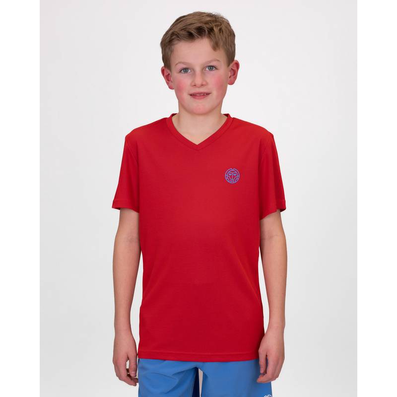 BIDI BADU Crew Inside Out Junior V-Neck Tee Tennisshirt Jungen