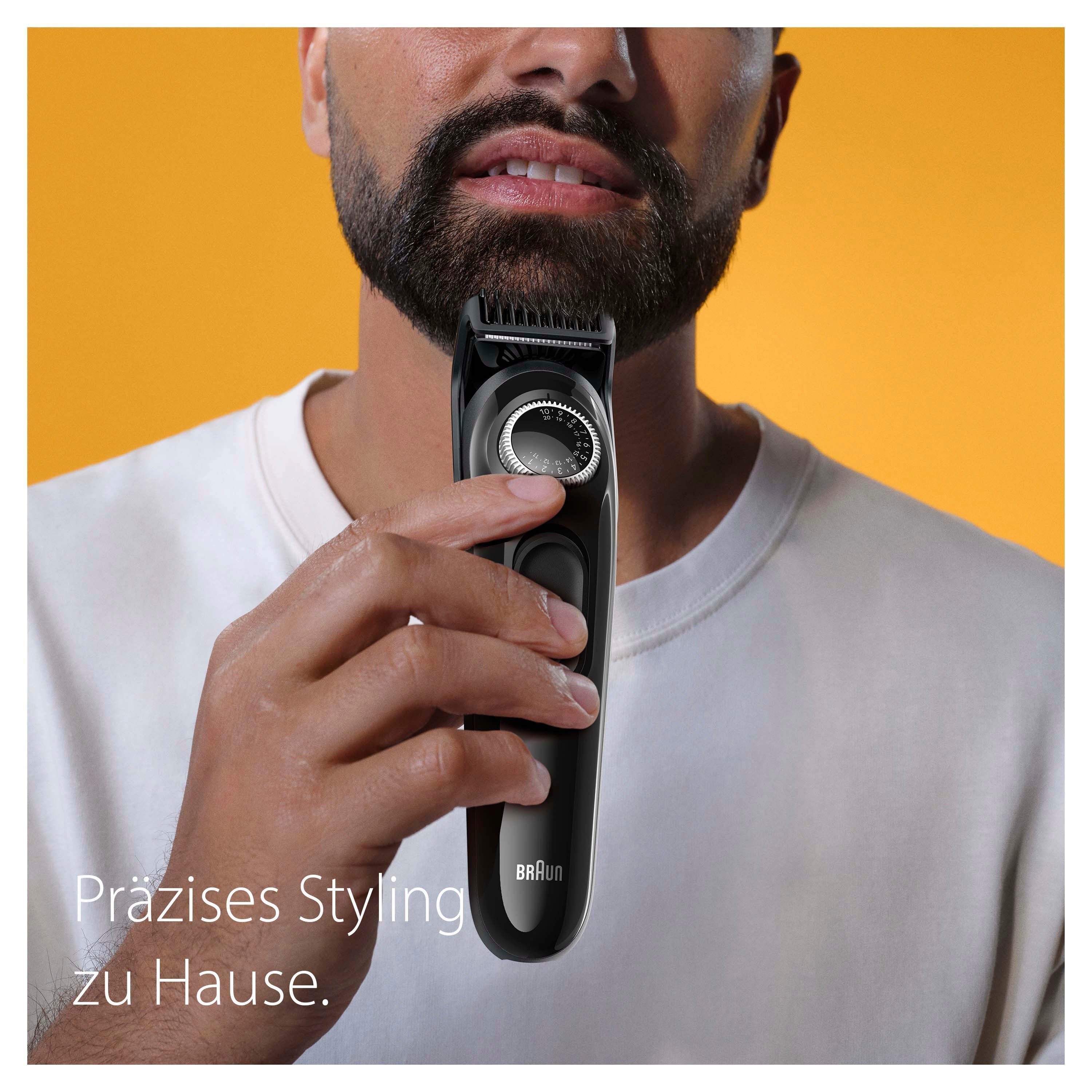 Braun Haarschneider Barttrimmer BT3410, 40 Einstellungen, Wiederaufladbar