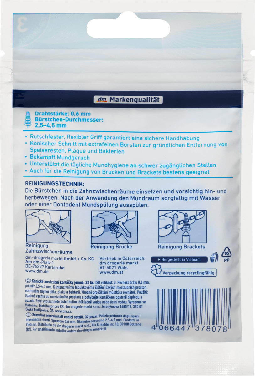 Dontodent Interdentalbürsten blau 0,6 mm ISO 3, 32 St, 32 St