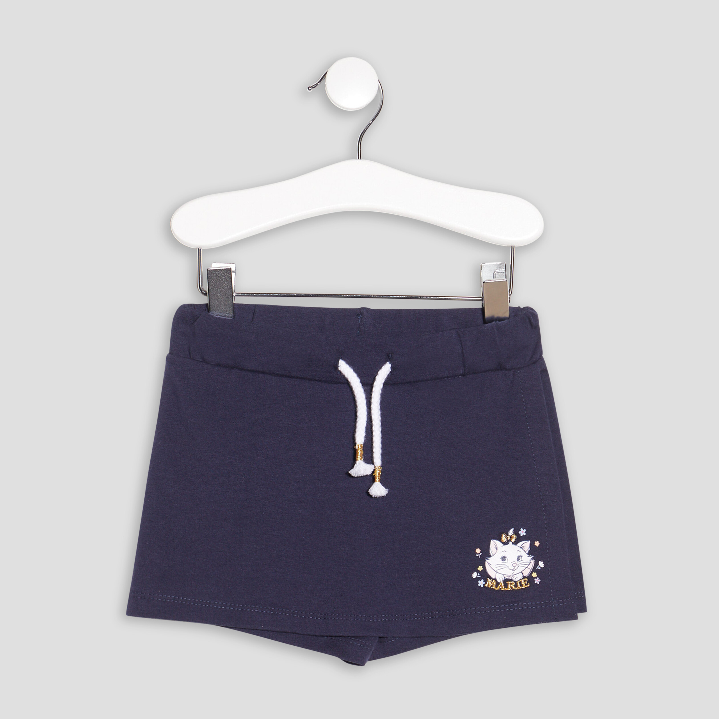 Short ajusté Les Aristochats bleu marine bébé fille | La Halle