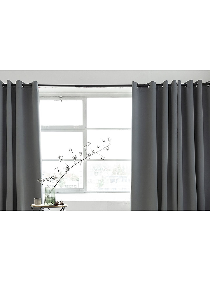 Lifa Living Ösenvorhang in Grau günstig kaufen 150x250 cm