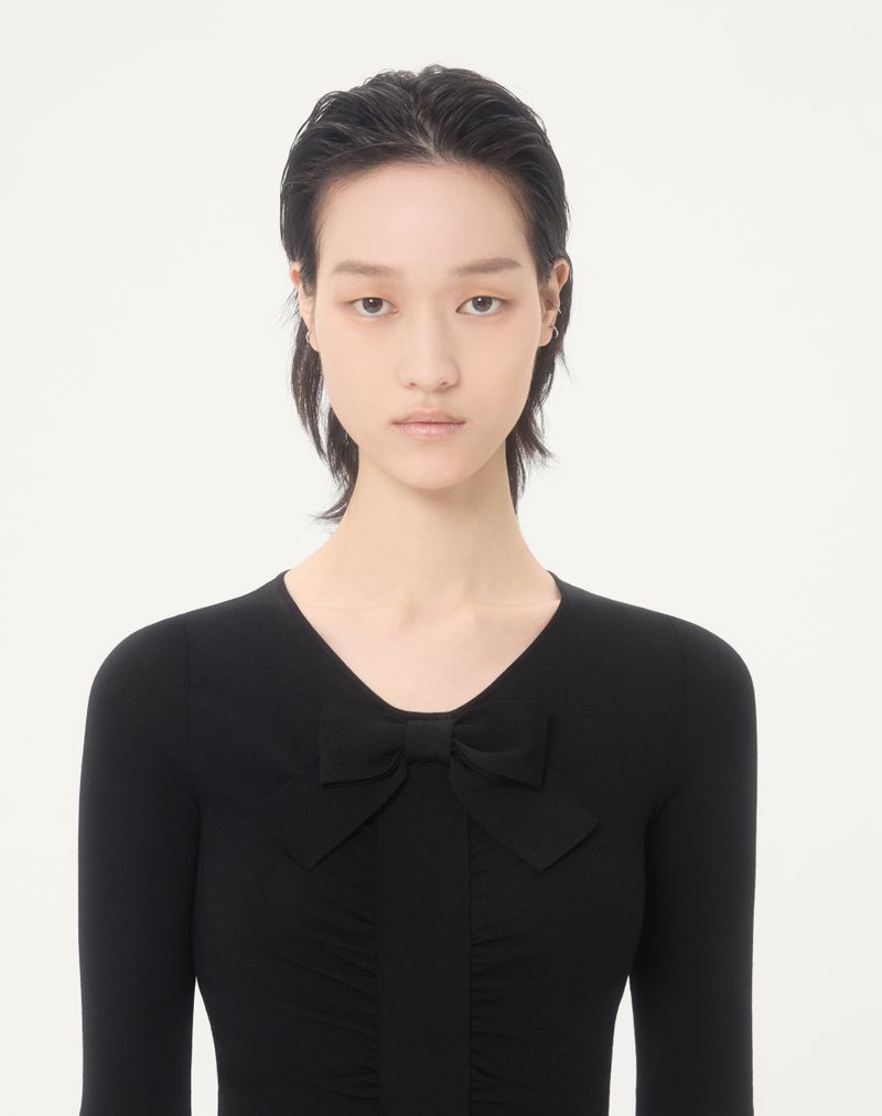 Vestido midi de tricô