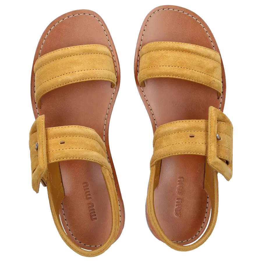 Miu Miu - Sandalen Veloursleder - beige