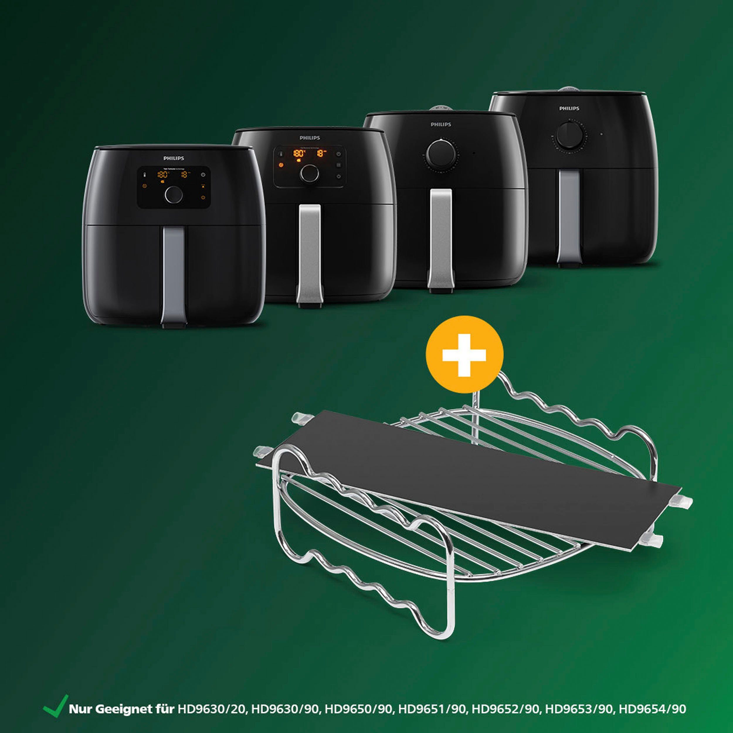 Philips Grillpfanneneinsatz HD9950/00 Party Kit für, Edelstahl, HD9654, HD9762, HD9630 HD9750 HD9650, HD9656 HD9860, HD9867 HD9870