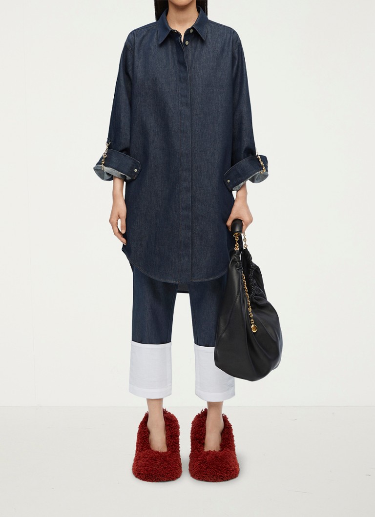 Jean LOEWE Fisherman taille haute, coupe droite, délavage foncé