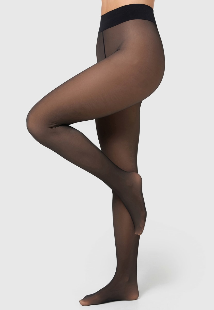 Strumpfhose warm & transparent strapazierfähig schwarz Gr. 38/40, 80 DEN, 1 St