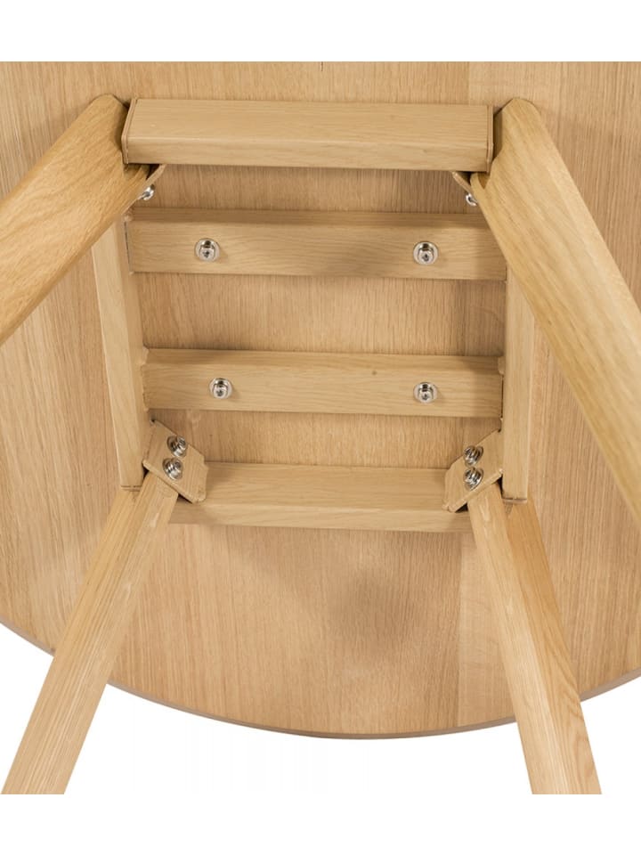 KADIMA DESIGN Runder Esstisch mit Eichenfurnier | Nordisches Design in Beige günstig kaufen onesize