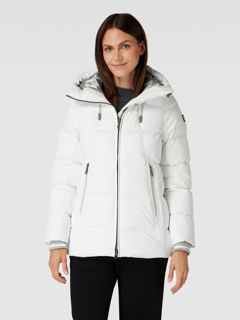 Steppjacke mit Kapuze Modell 'RAFFLE' in weiß