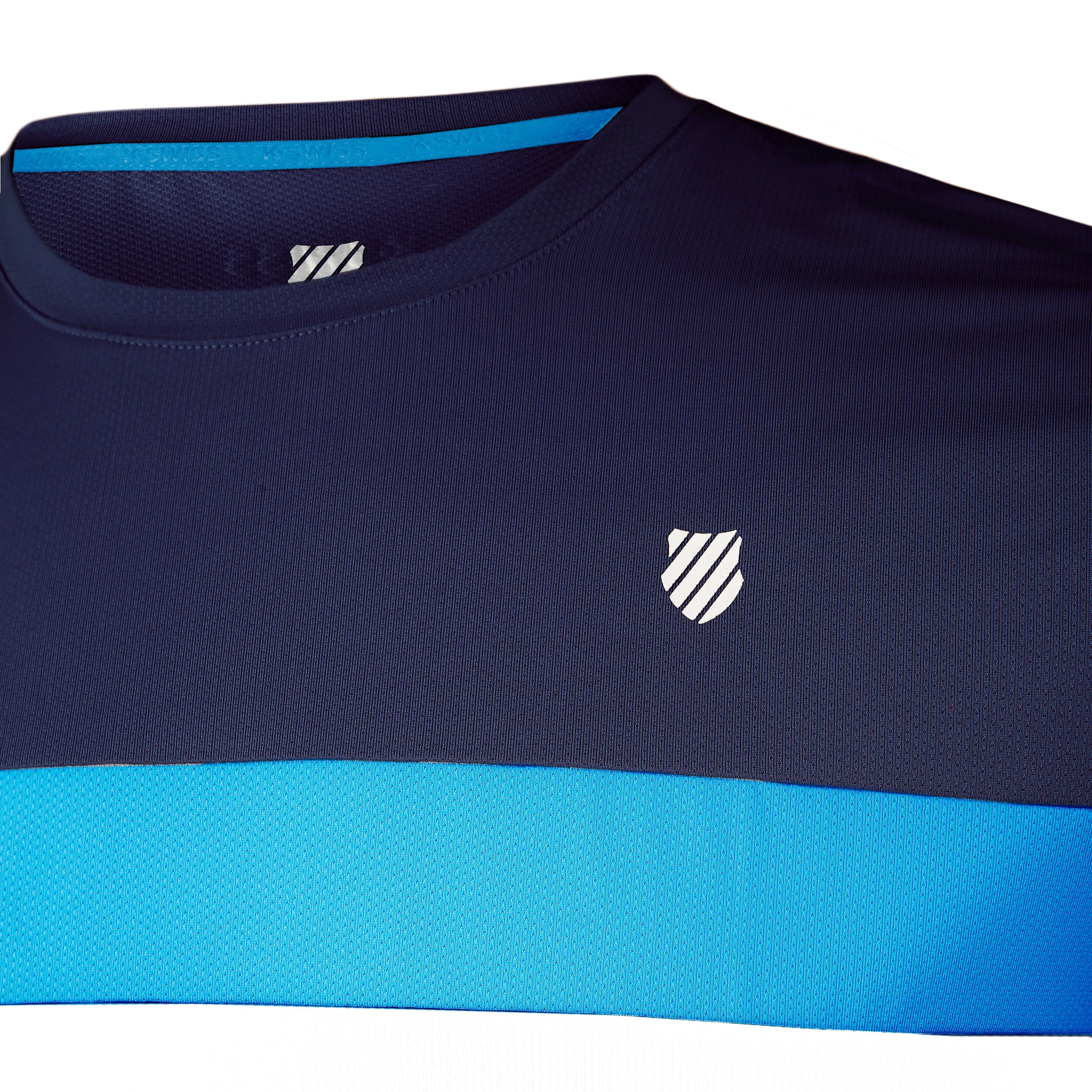 Core Team Stripe Crew T-Shirt Herren - Dunkelblau, Mehrfarbig