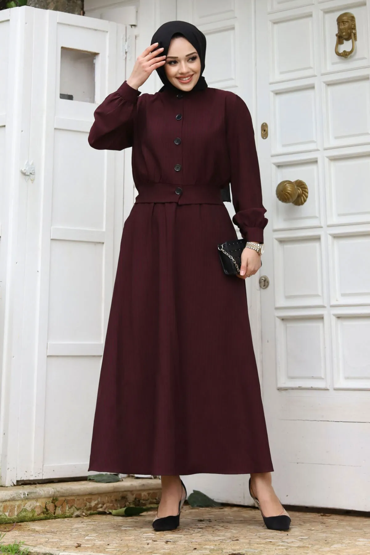 Tesettür Dünyası  Zweiteiler - Lila - Regular Fit