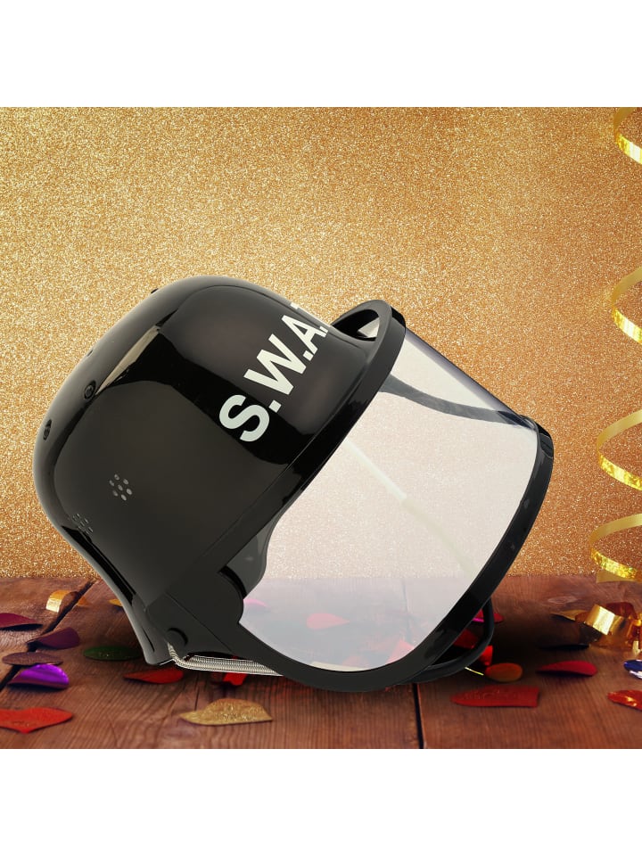 relaxdays SWAT Helm in Schwarz - (B)22,5x (H)24,5 x (T)28 cm günstig kaufen onesize