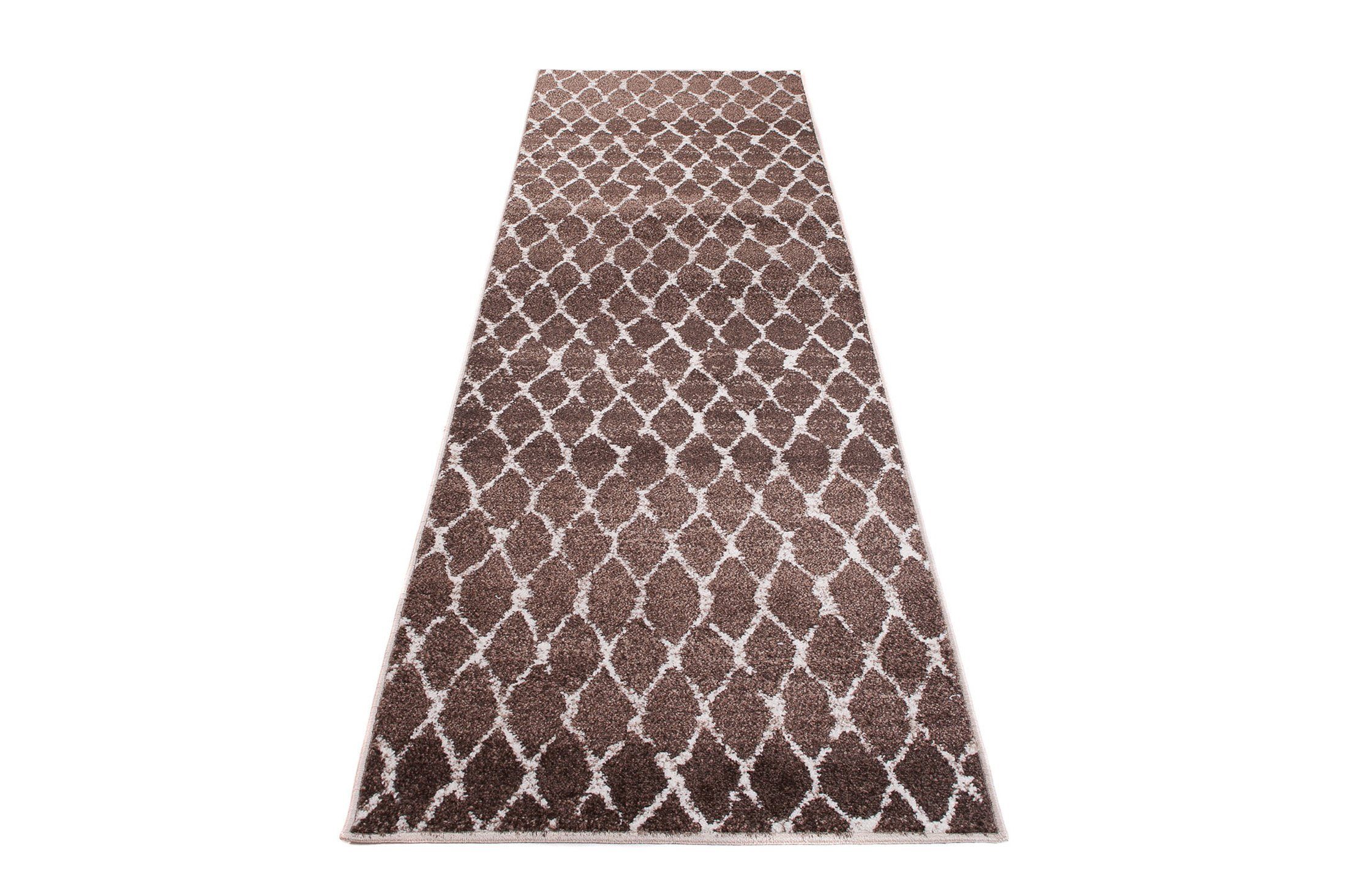 Läufer Läufer Flurläufer Modern für Vorzimmer, Küche - Braun, Mazovia, 60 x 100 cm, Kurzflor, Meterware, Höhe 10 mm, Kurzflor - niedrige Florhöhe