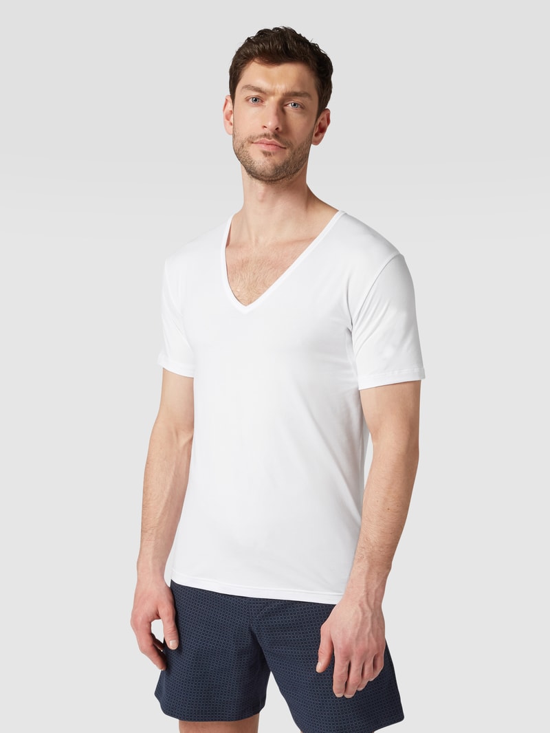 T-Shirt mit Stretch-Anteil Modell 'Das Drunterhemd' in weiß