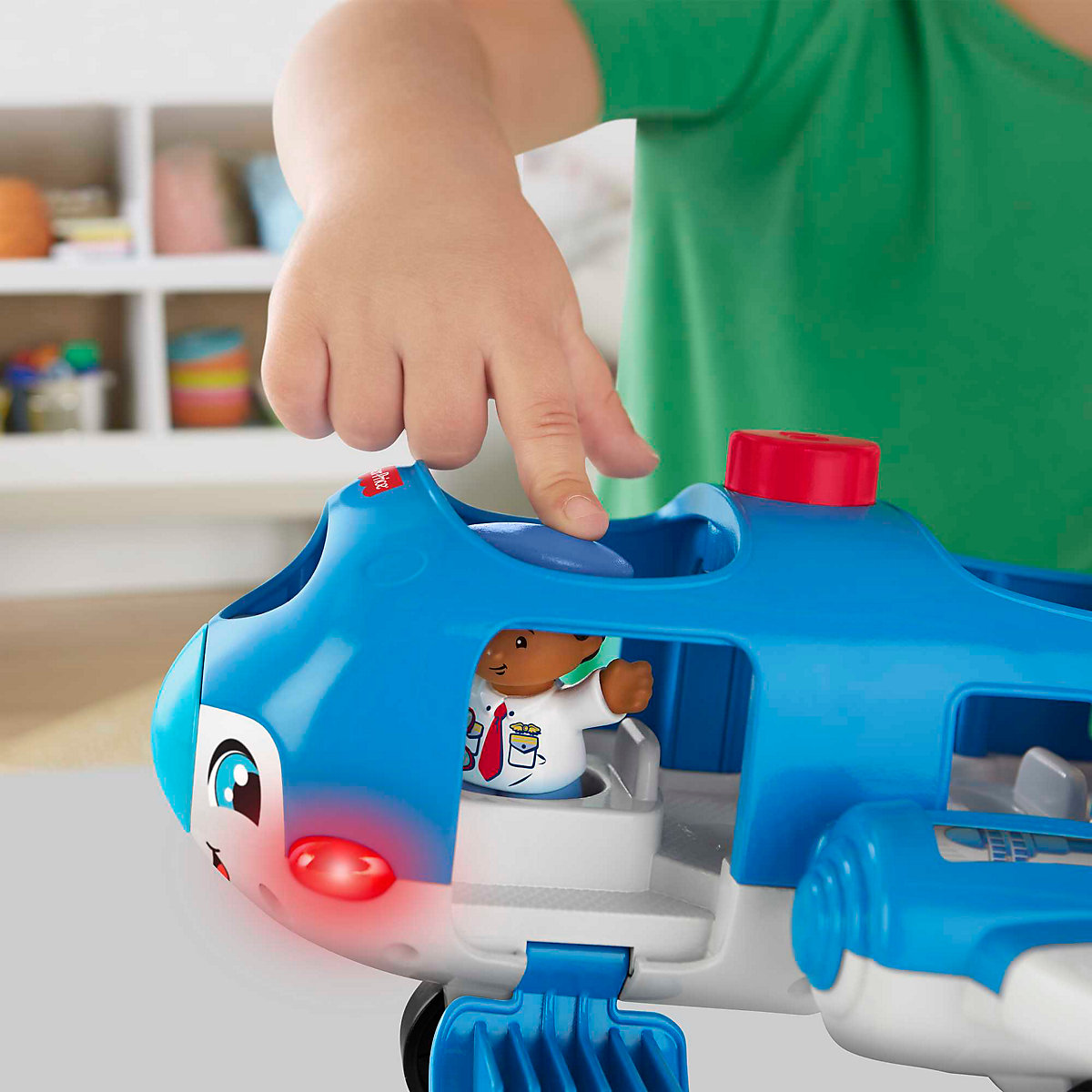Fisher-Price Little People Flugzeug Spielzeug mit Figuren, Lernspielzeug