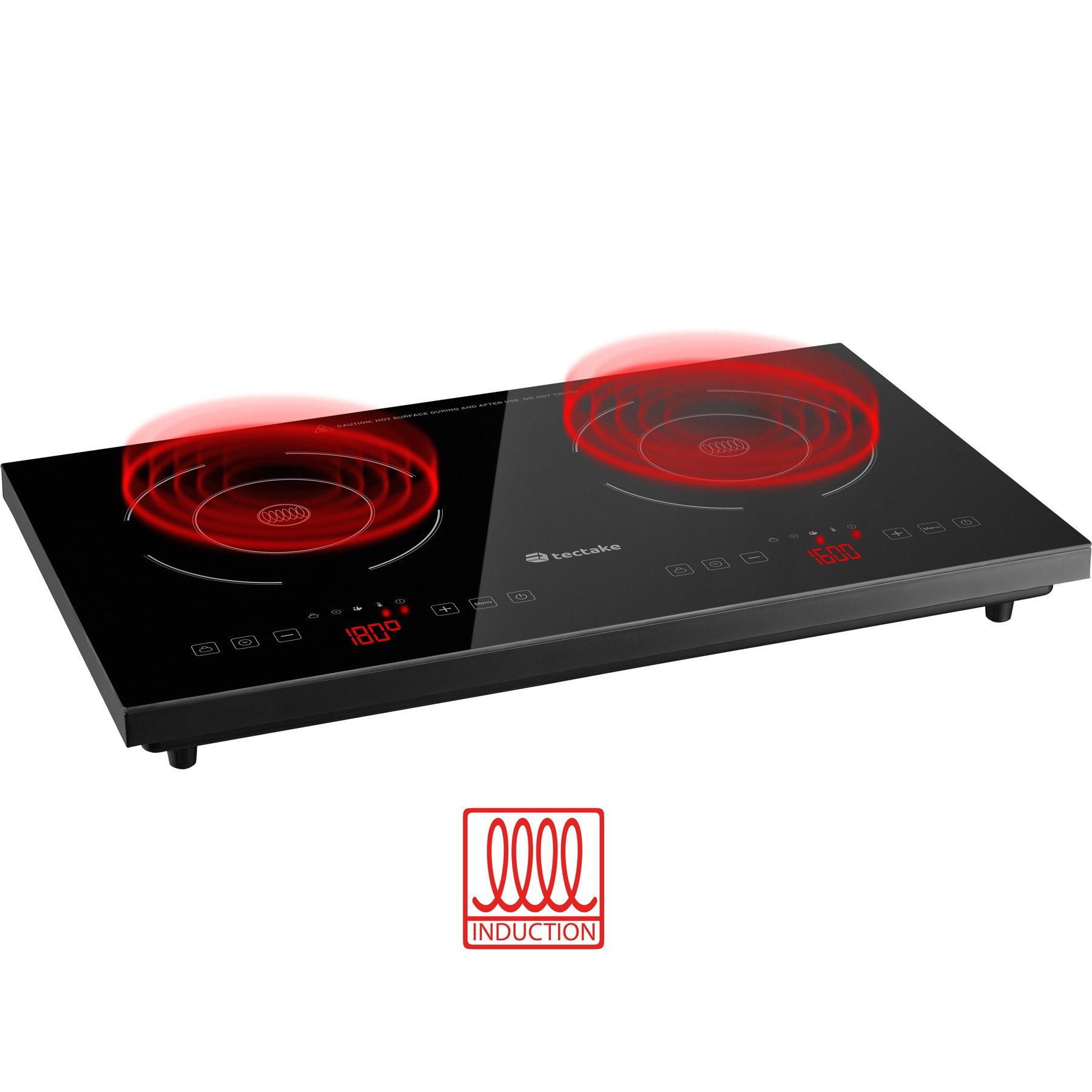 tectake Doppel-Induktionskochplatte Induktionskochplatte doppelt 3500W