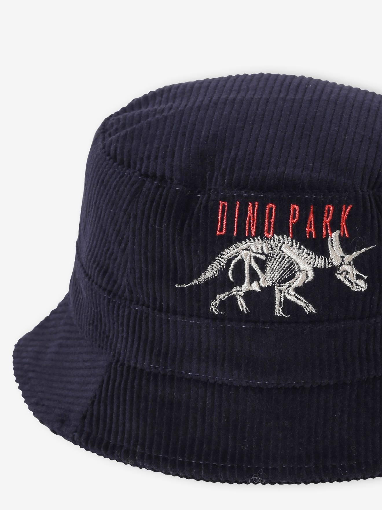 Vertbaudet Jungen Stoffhut mit Dinosaurier - pack nachtblau