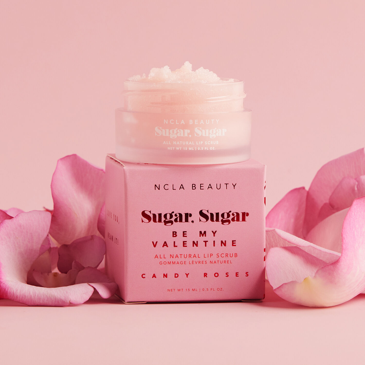 NCLA Beauty Sugar Sugar Candy Roses (Valentines Day) Exfoliant lèvres