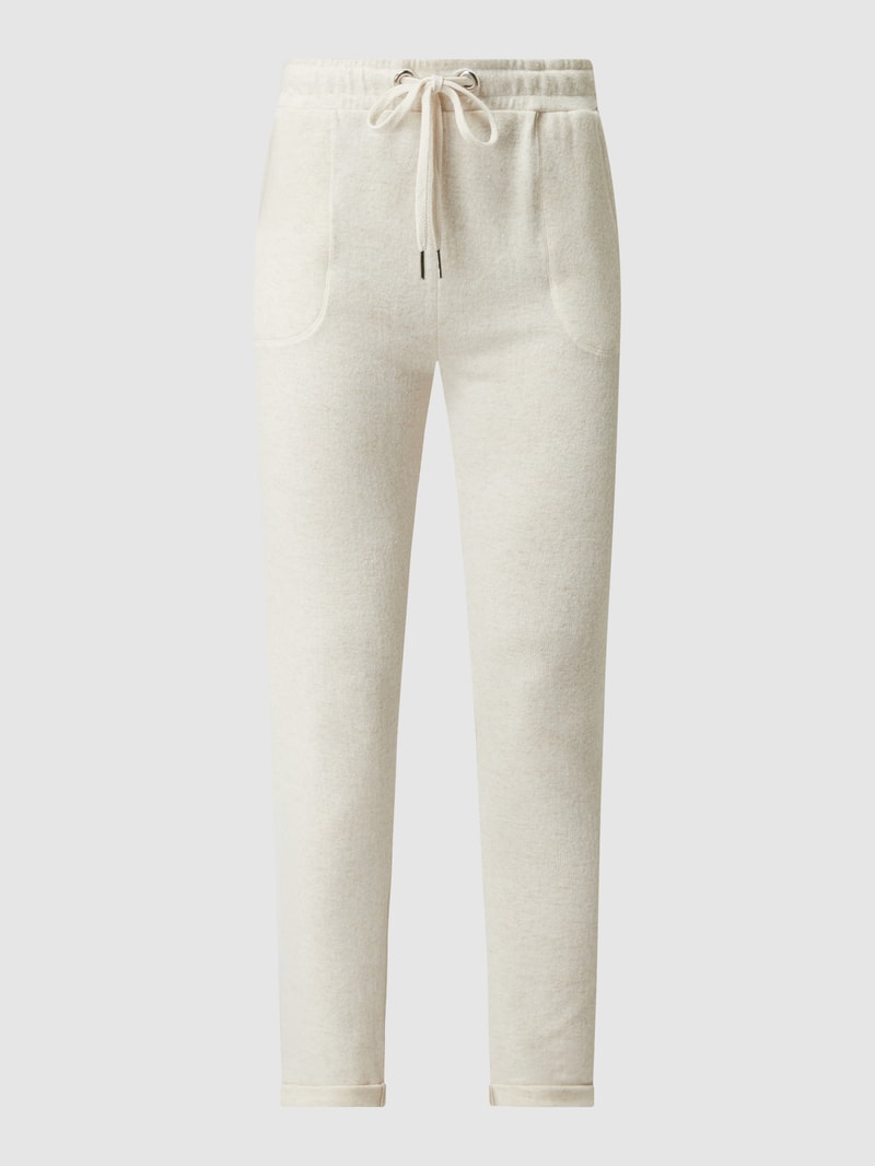 Lounge-Hose mit elastischem Bund in beige meliert