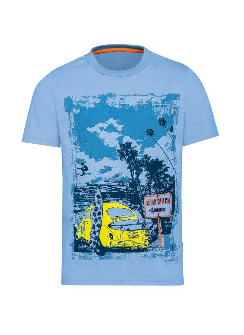 Trigema T-Shirt TRIGEMA T-Shirt mit sommerlichem Druckmotiv