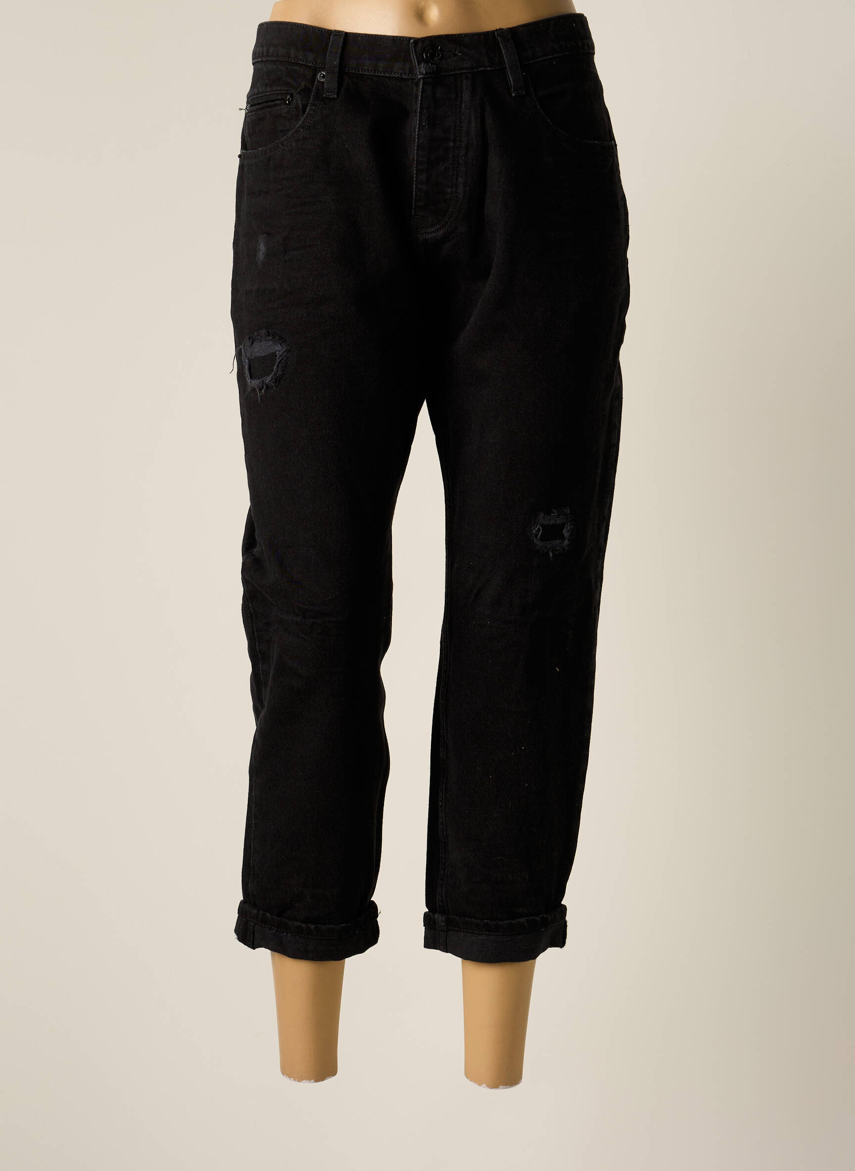 The Kooples Jeans Boyfriend Femme couleur noir