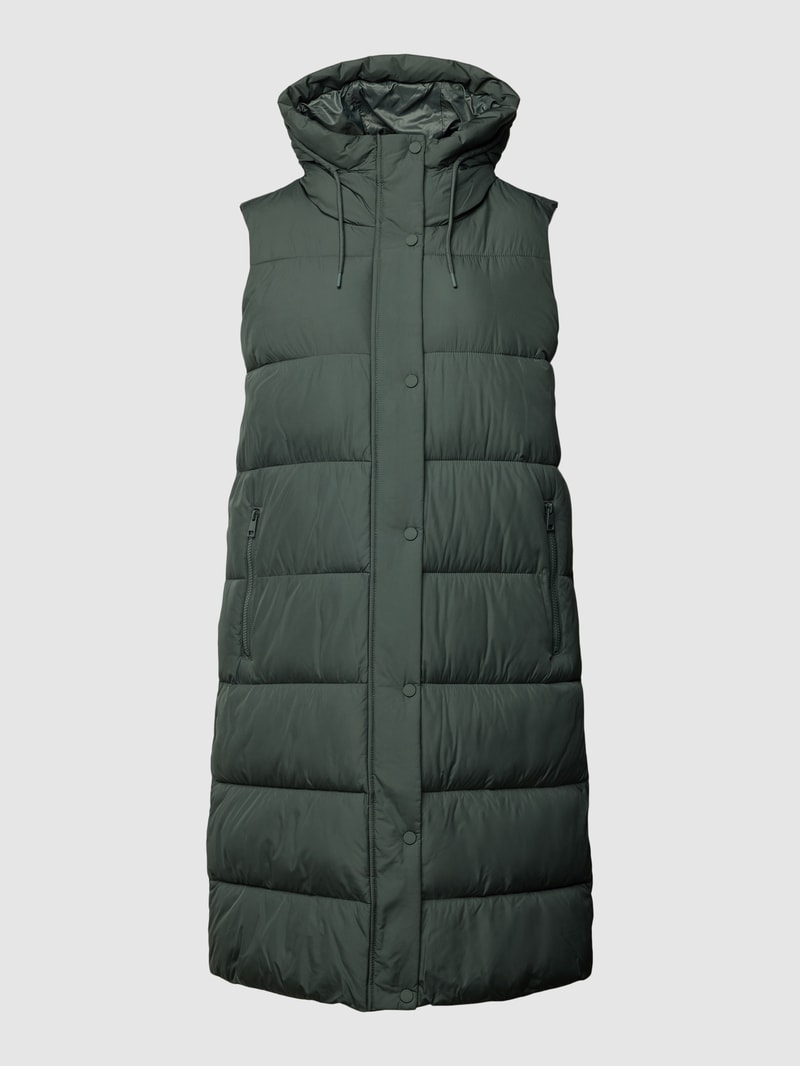 Steppweste mit Kapuze in khaki