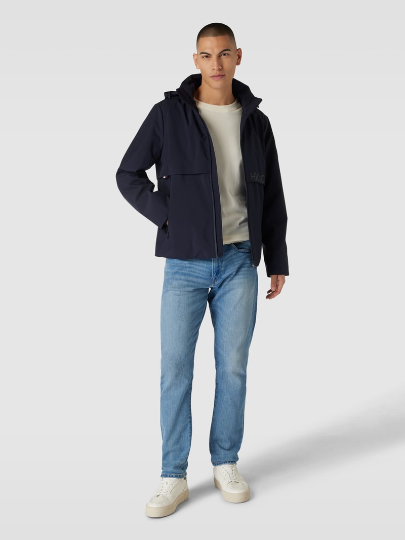 Jacke mit Stehkragen in marineblau