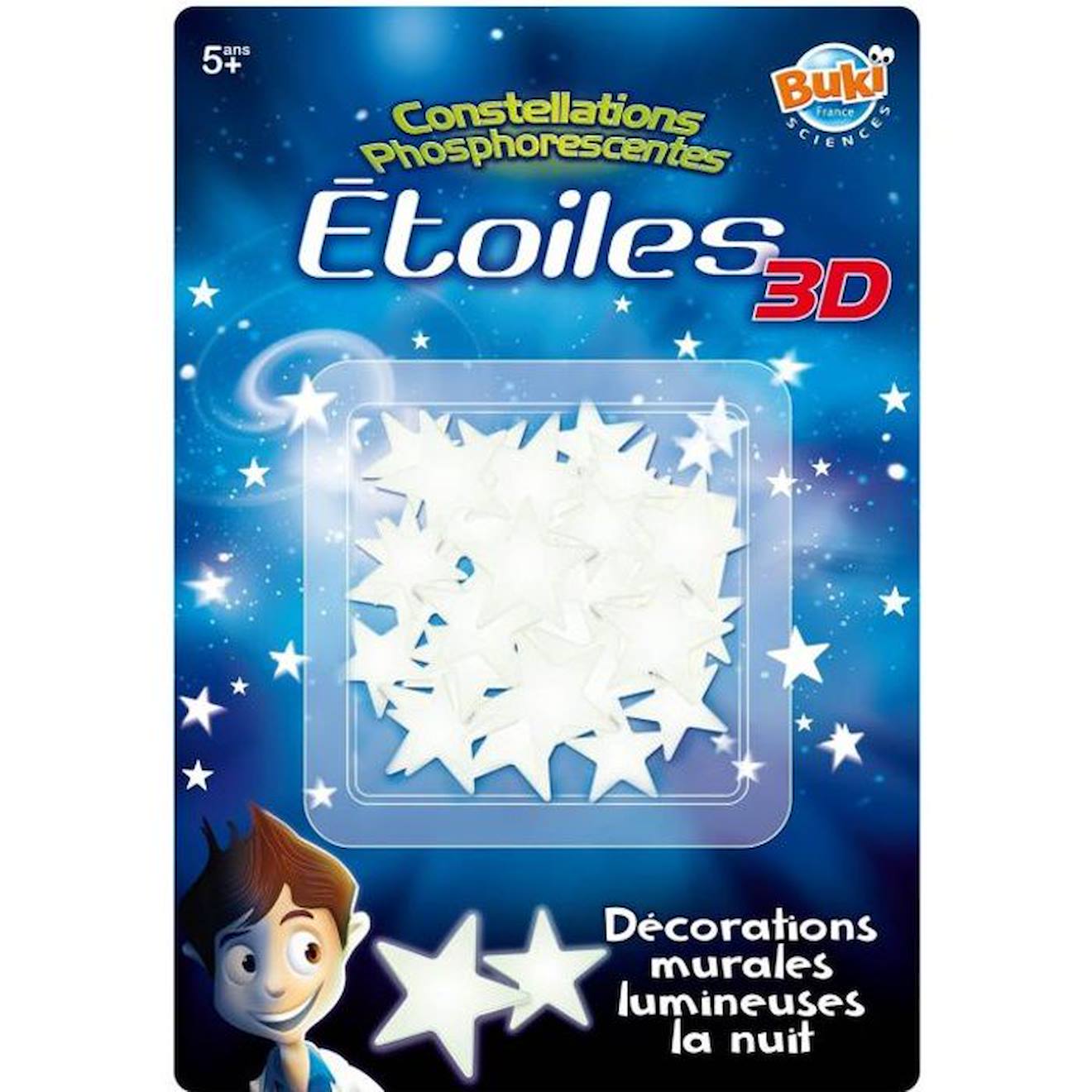 Constellations phosphorescentes: Etoiles 3D bleu