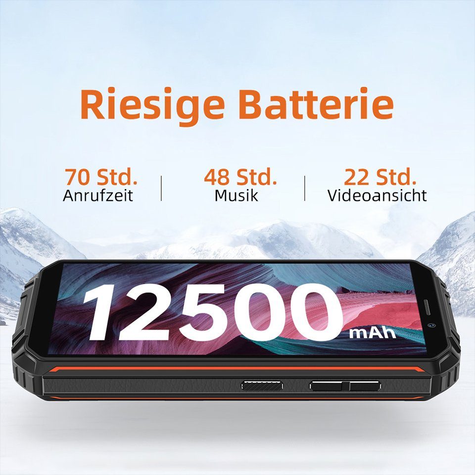 OUKITEL WP 18 pro, 4G-[Außentelefon], 64GB ROM, 12500 mAh Akku, Dual-SIM Smartphone (4 GB Speicherplatz, Android 12, 5,93'' IPS Display, 5M Frontkamera, 13M Hauptkamera hinten)