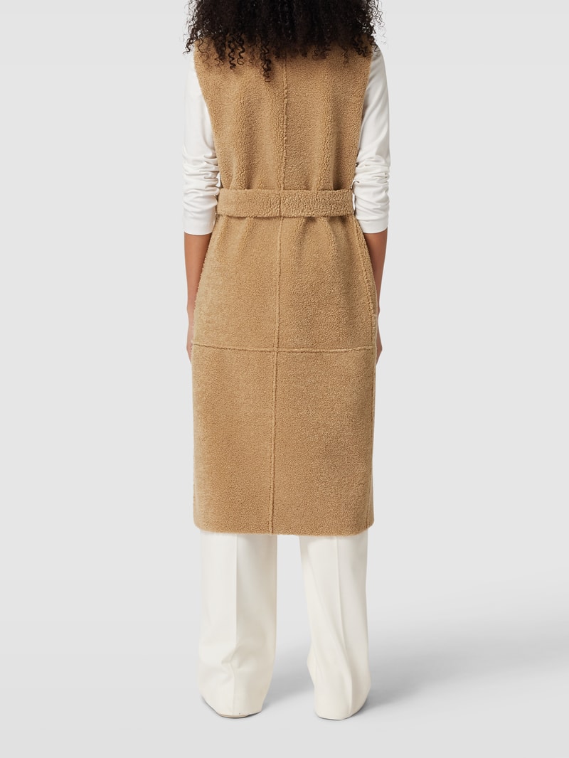 Weste mit Teddyfell Modell 'BUDE' in camel