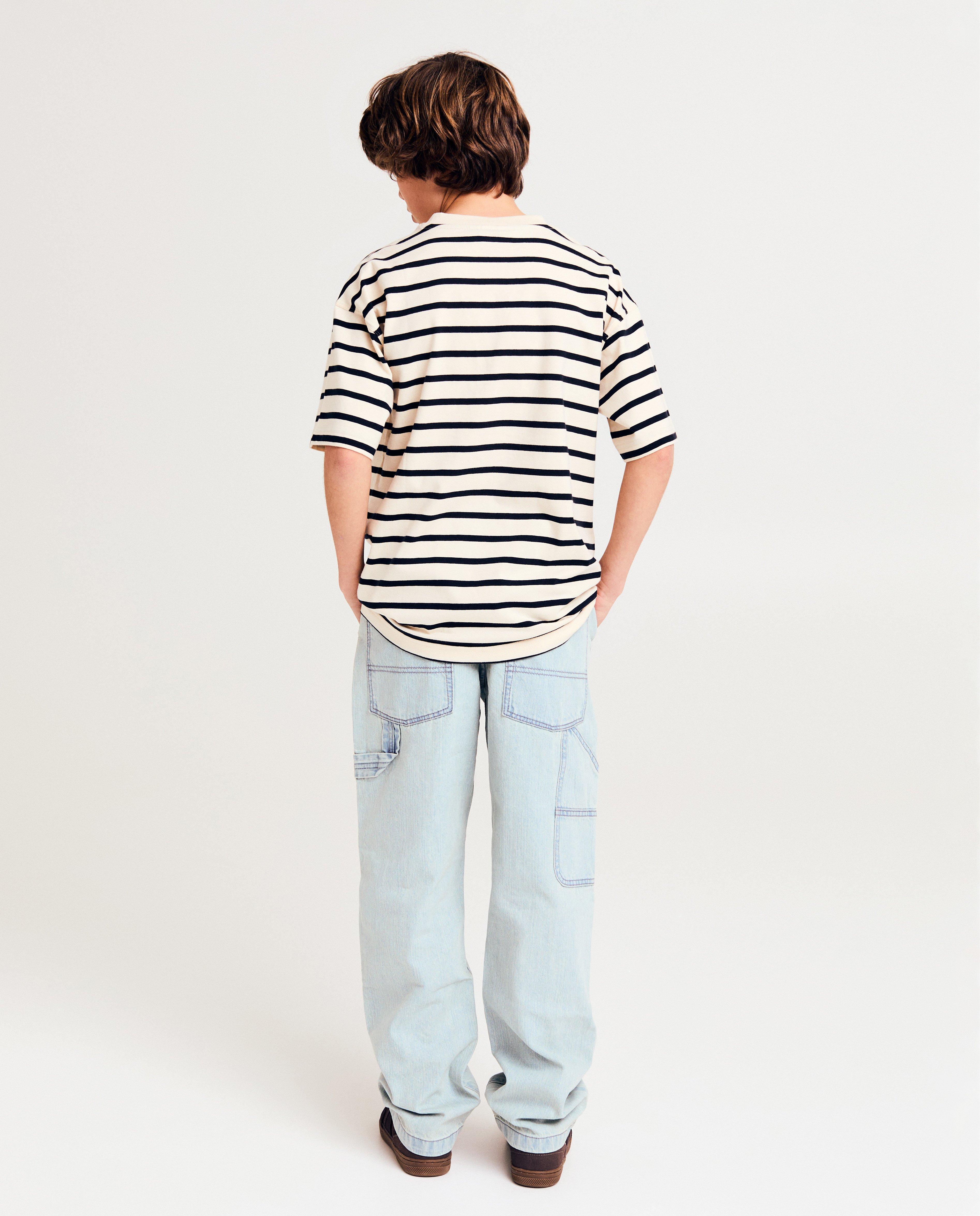 Tricou cu dungi Like Me, 116-164 bej
