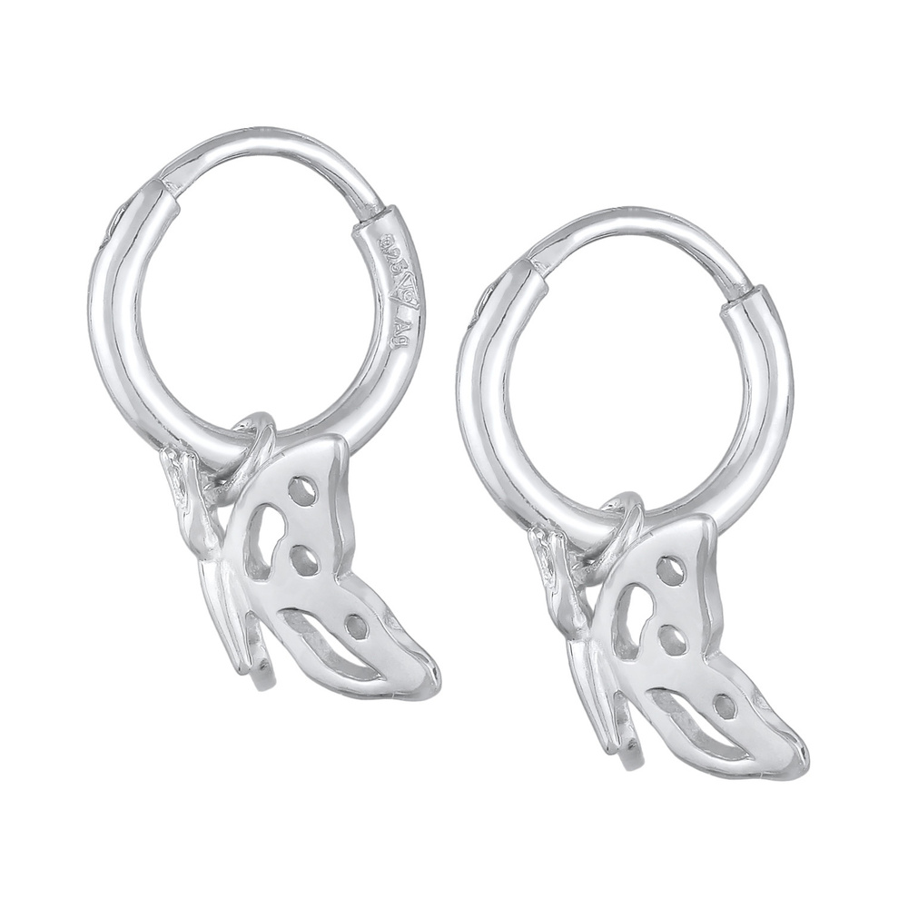 Elli Elli Boucles d'Oreilles Femmes Créoles Papillon Pendentif Filigrane en argent ste Boucles d'oreilles
