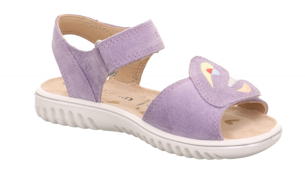 SPARKLE - LilaSandale mit Klettverschluss