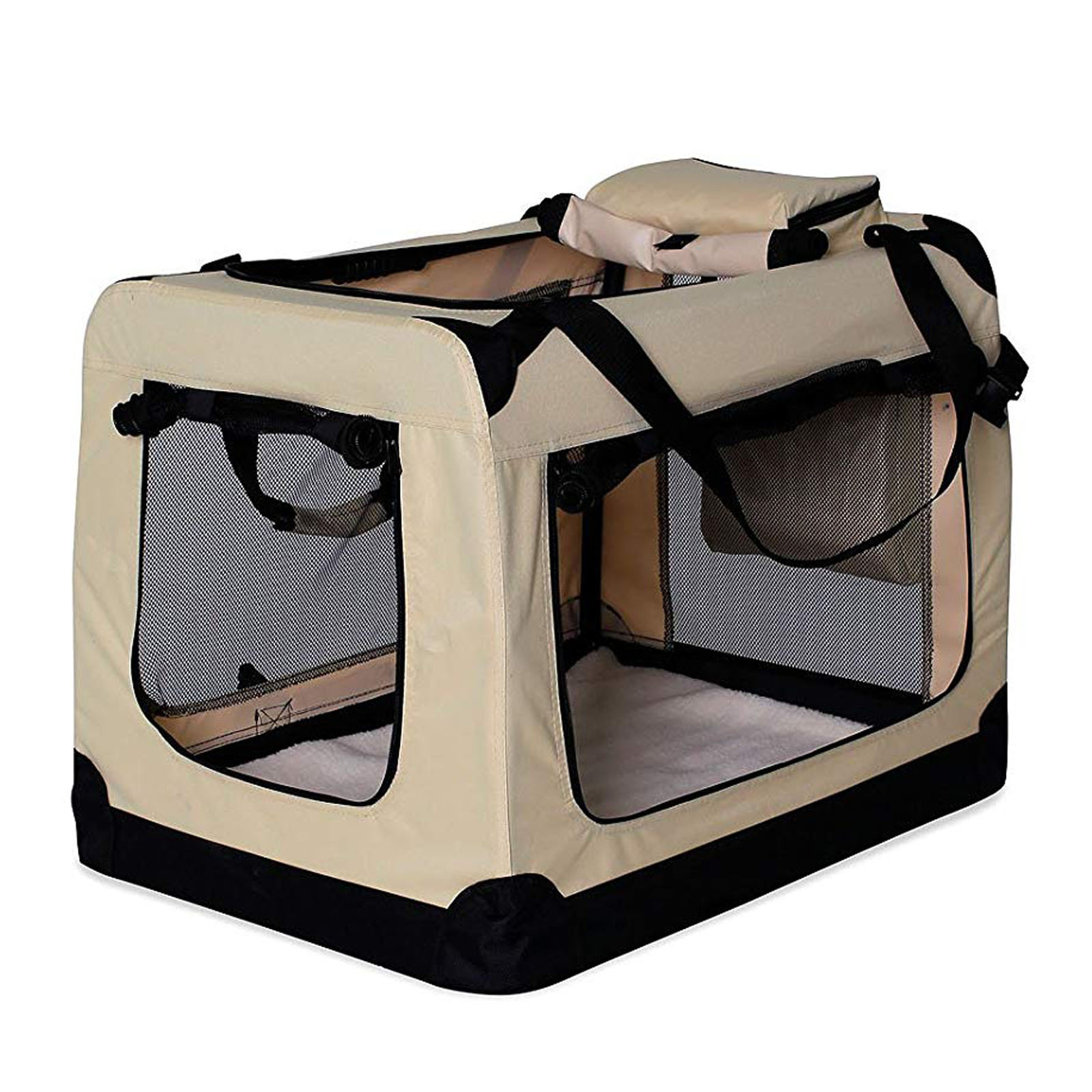 Lionto Transportboxen & Gitterboxen Lionto Hundetransportbox - faltbar - beige S