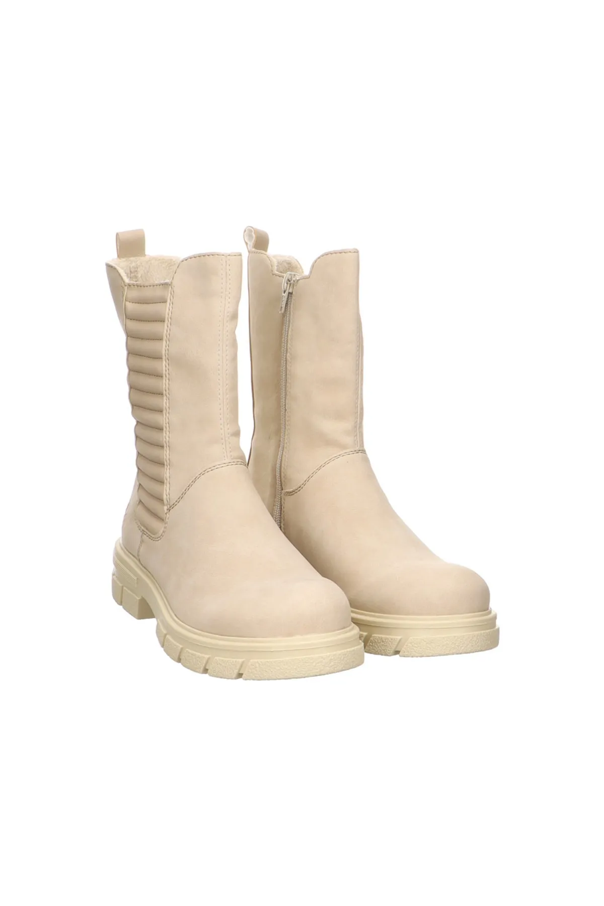 Rieker  Stiefelette - Beige - Flacher Absatz