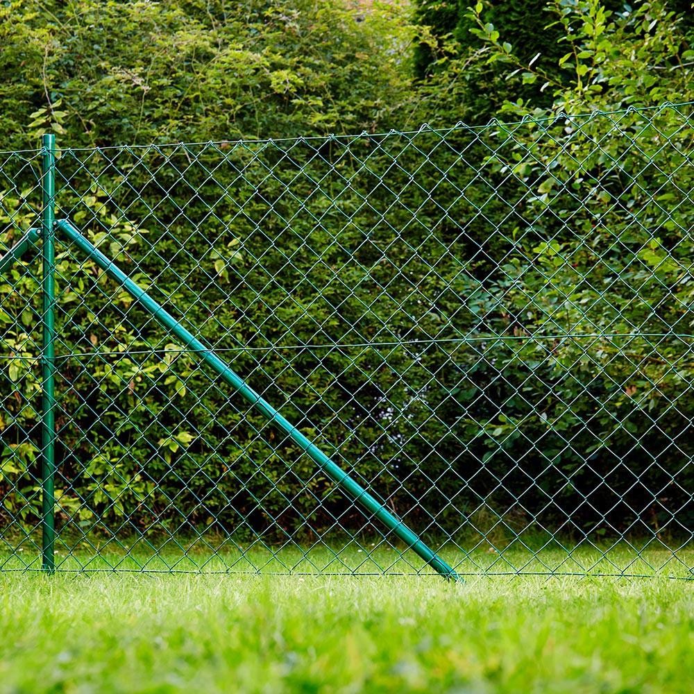 Powertec Garden Maschendrahtzaun Komplett-Set Lx25m x 125cm grün