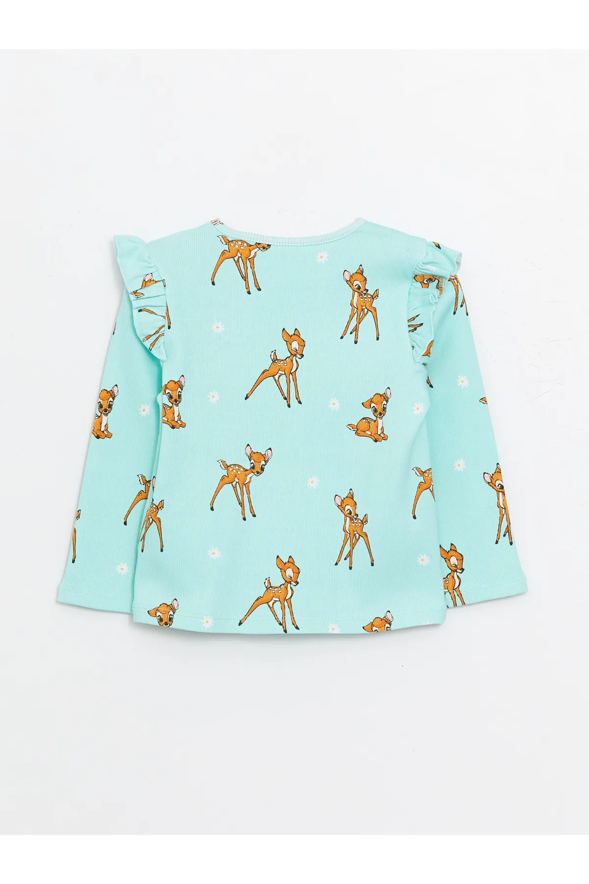 LC Waikiki  2-teiliges Set aus bedrucktem T-Shirt und Leggings für Babys mit Rundhalsausschnitt und Bambi-Motiv