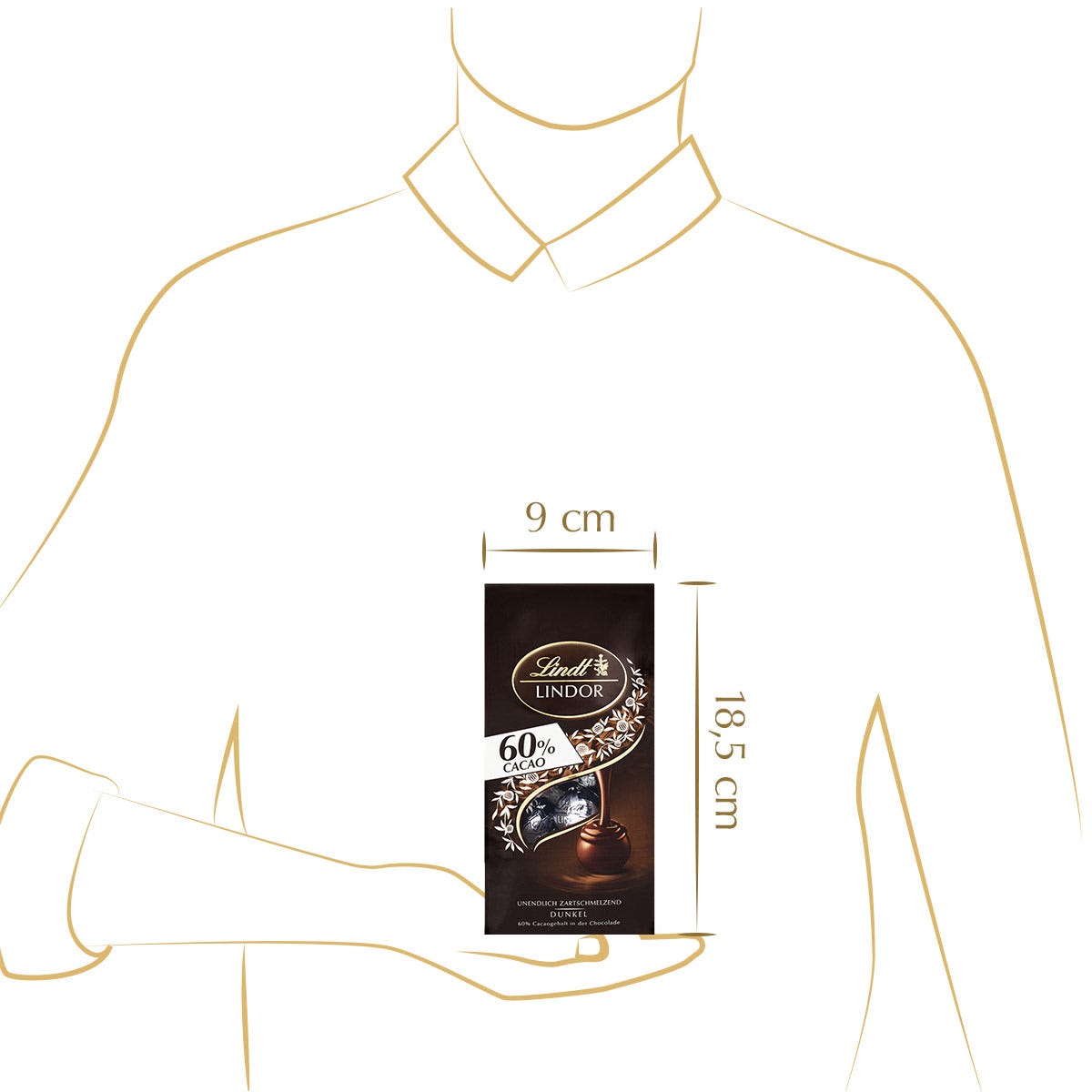 LINDOR Kugel Beutel Dark 60%, 136g