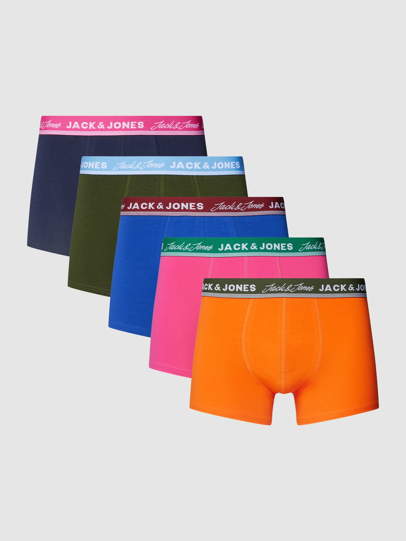 Trunks mit elastischem Logo-Bund im 5er-Pack Modell 'JACCONCORD' in orange