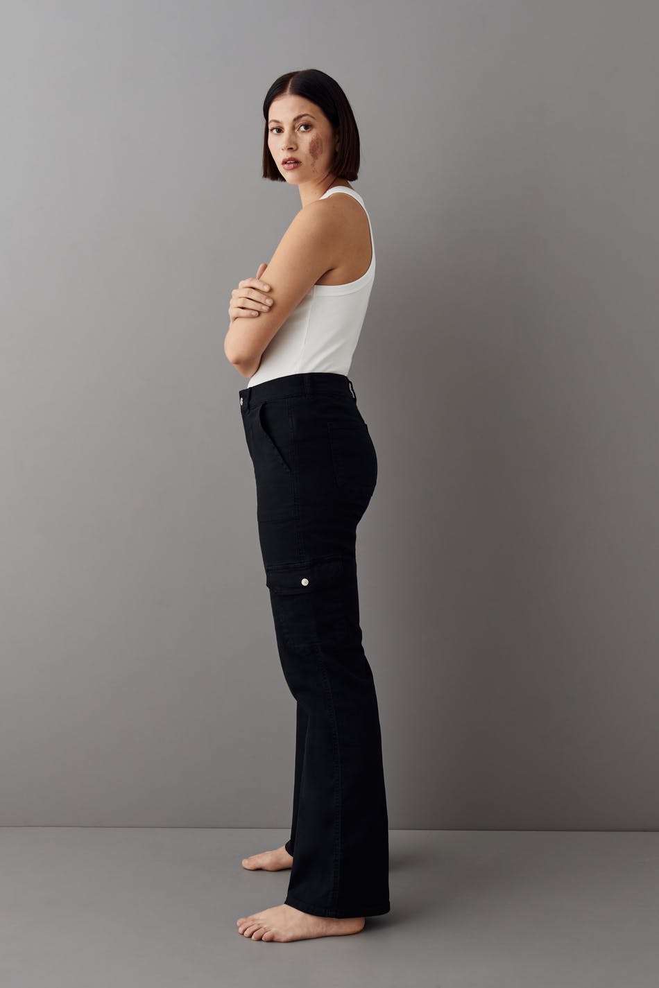 Cargo straight jeans