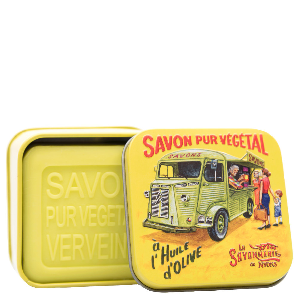 La savonnerie de nyons Savon 100g Verveine et Boîte Métal Tube Savon