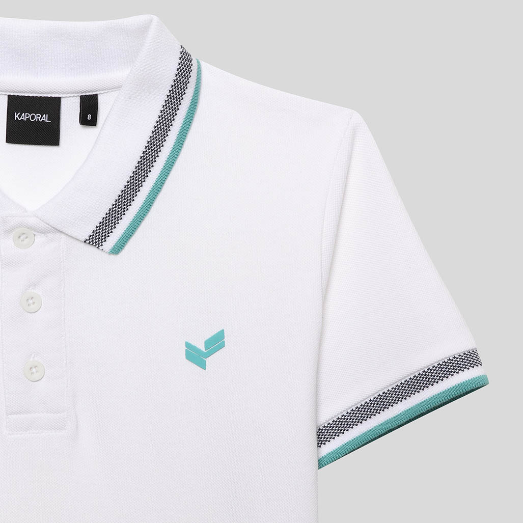 OSLO   Polo blanc garçon en 100% coton