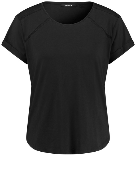 T-Shirt mit Häkelspitzen-Details