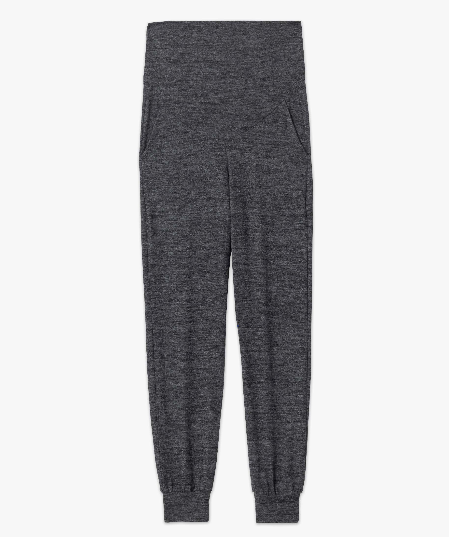 Pantalon de grossesse jogger en maille douce gris | GEMO