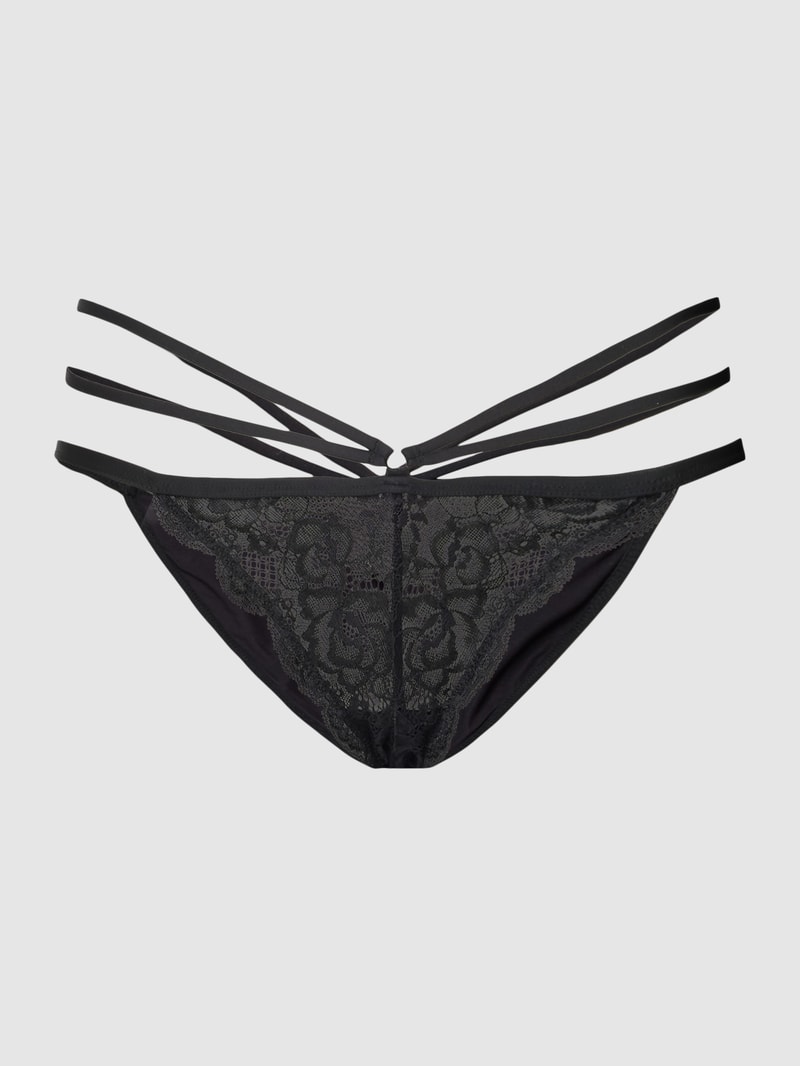 Slip mit elastischen Riemen Modell 'Giulietta' in schwarz