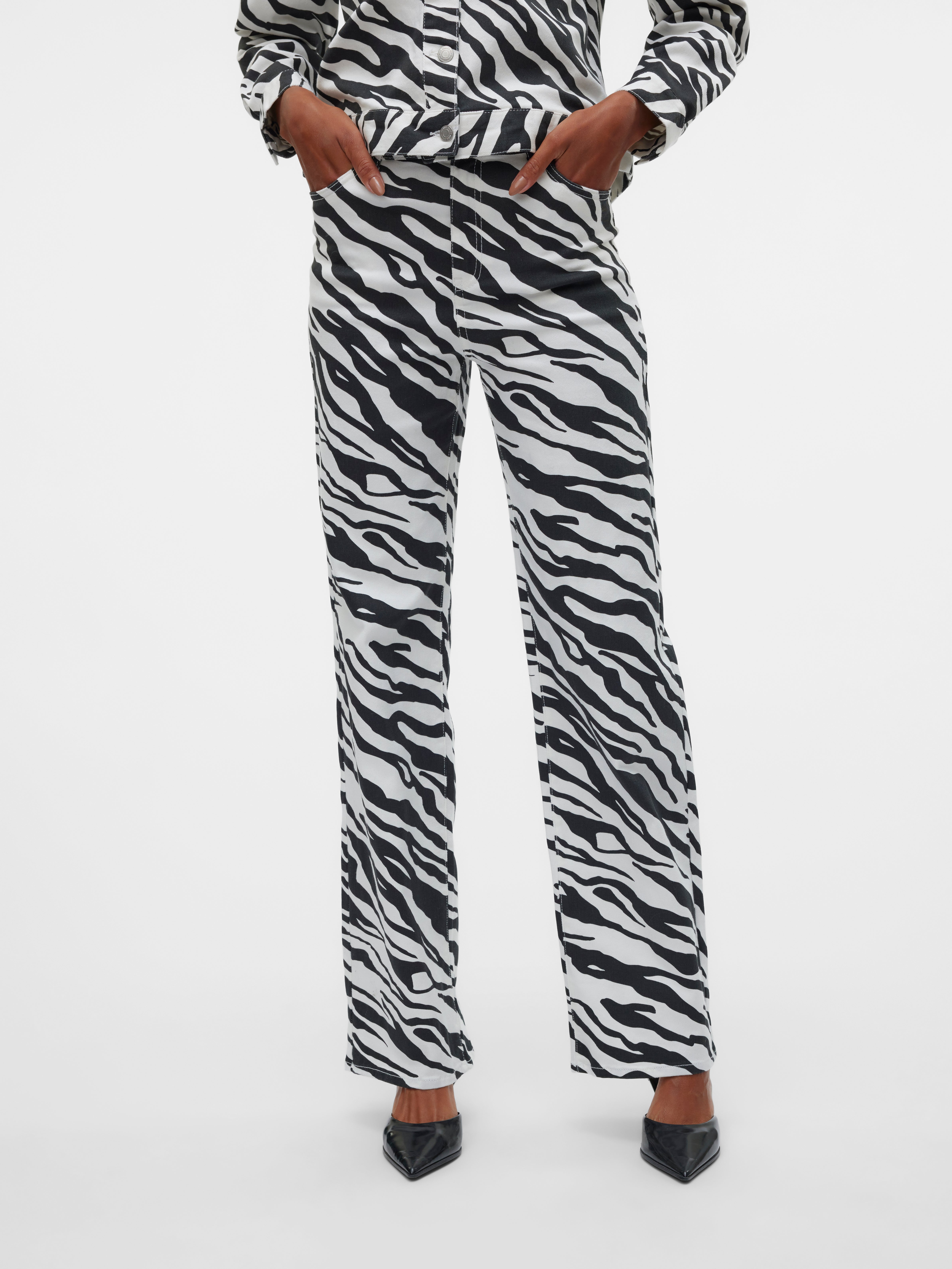 VMTESSA Hohe Taille Weiter Beinschnitt Jeans