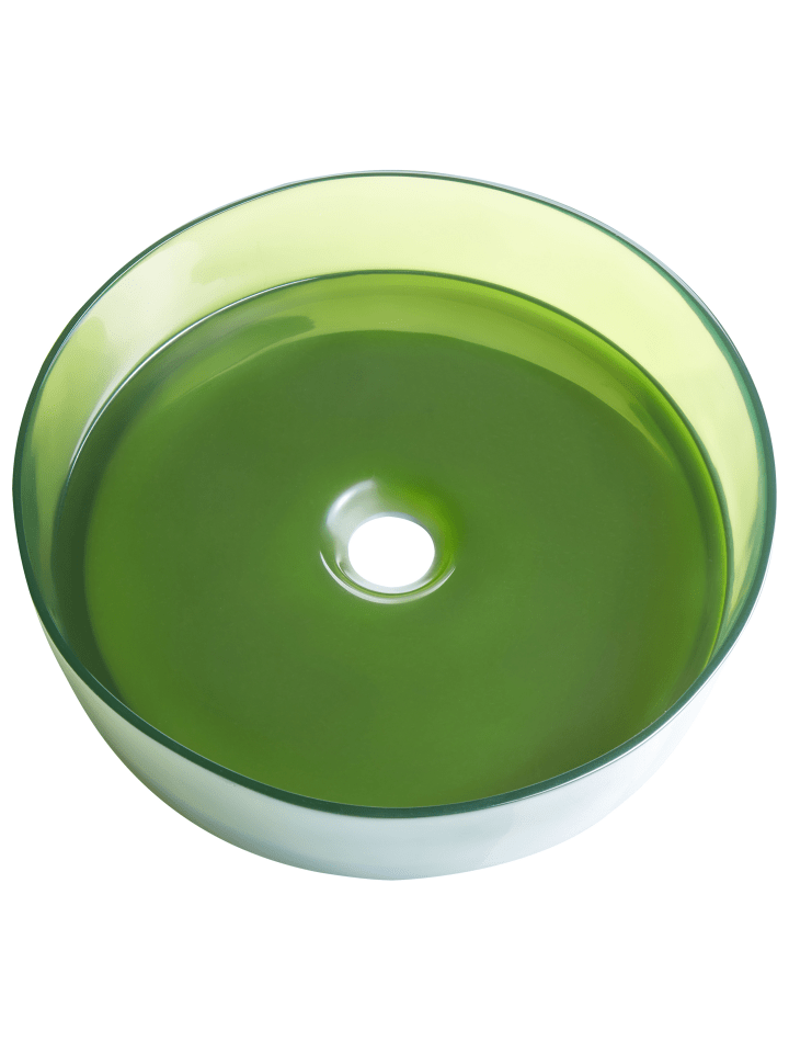 Beliani Waschbecken TOLOSA in Transparent/Grün - (W) 36 x (H) 10 x (L) 36 cm günstig kaufen onesize