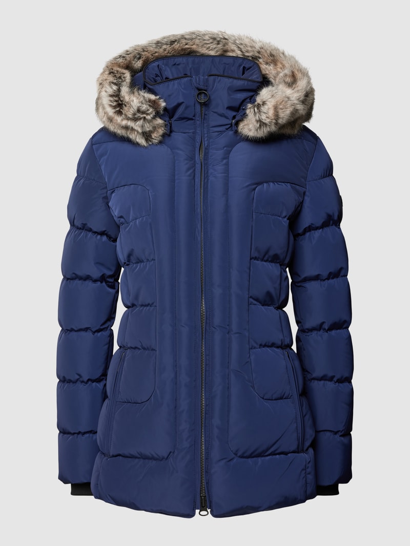 Steppjacke mit Kunstpelzkragen Modell 'ASTORIA' in royalblau