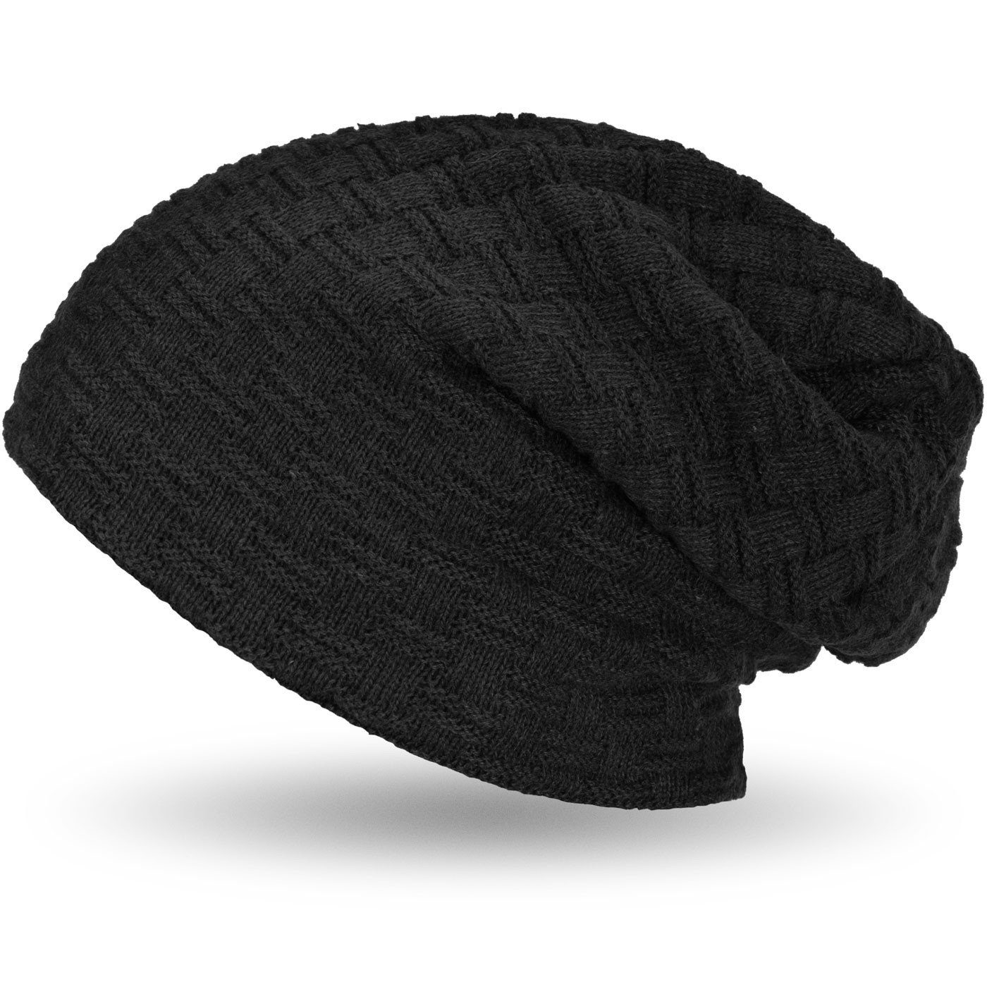 compagno Strickmütze (1-St) Warm gefütterte Wintermütze Strickmütze Beanie Damen und Herren