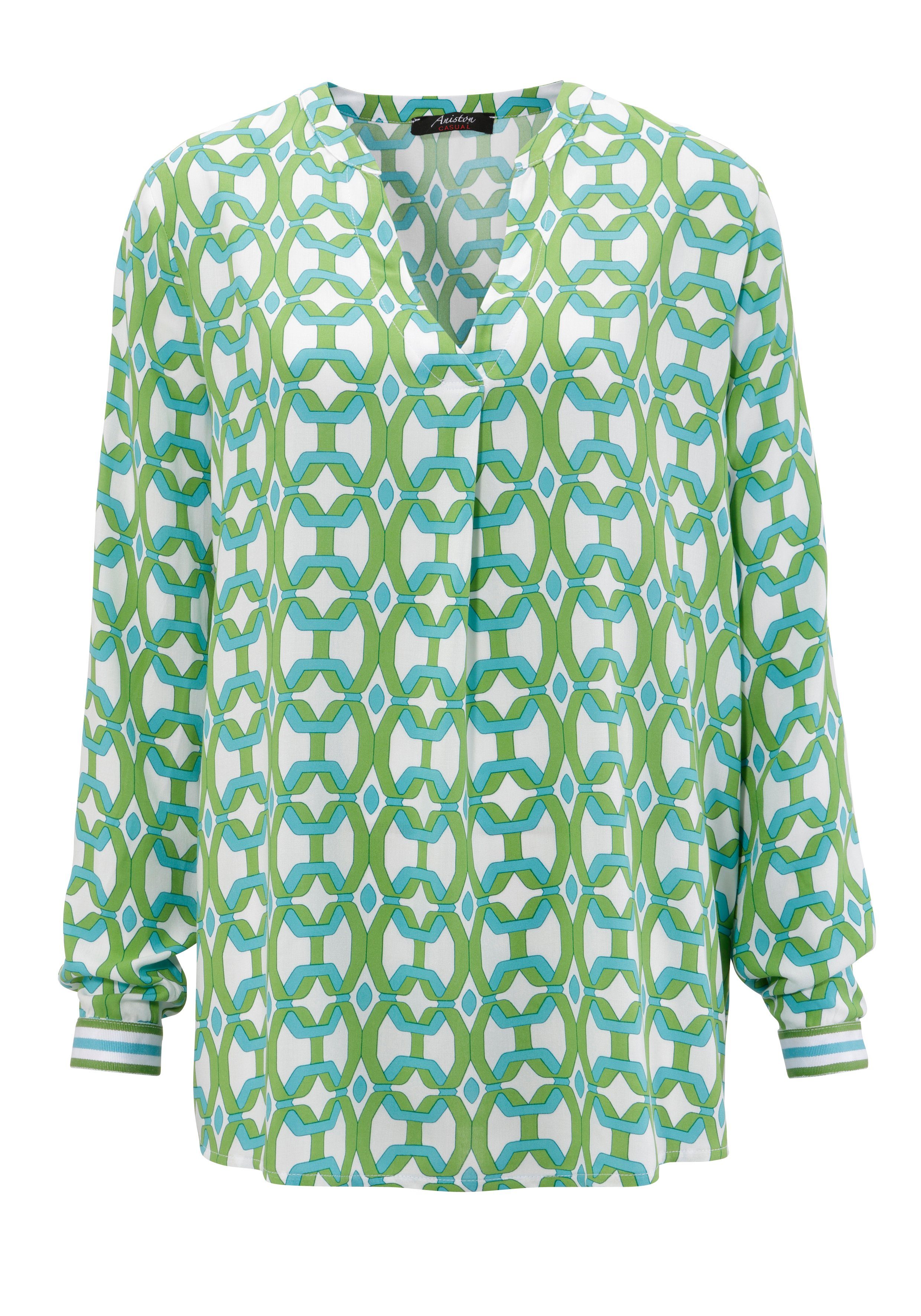 Aniston CASUAL Schlupfbluse mit extravagantem, graphischem Druck